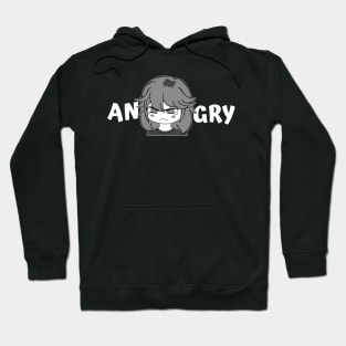 Funny Manga Angry Pout Face Little Girl Cute Chibi Meme Hoodie